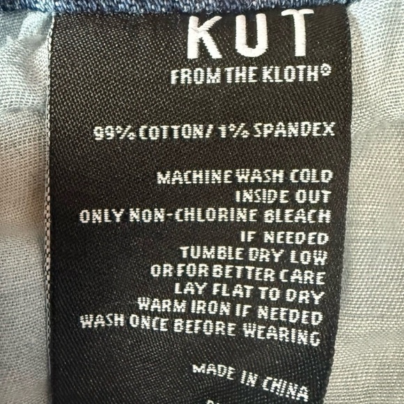 KUT🌹FROM THE KLOTH Catherine High Rise Distressed Boyfriend Jeans Sz 0 - Picture 6 of 14